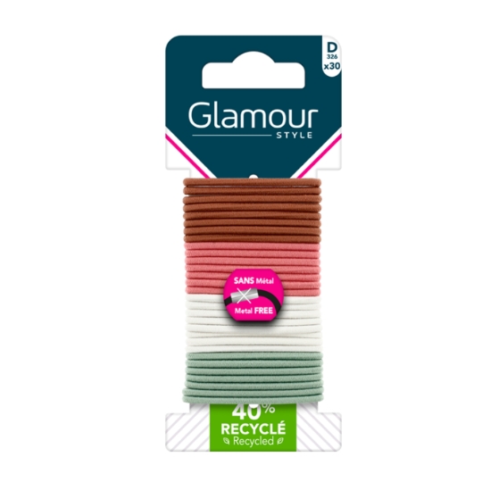Elastiques à Cheveux Semi-Epais Multicolore GLAMOUR STYLE