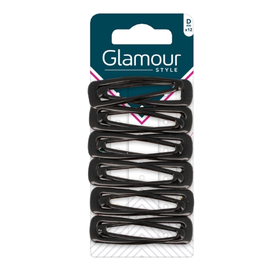 Barrette à Cheveux Noir Brillant GLAMOUR STYLE