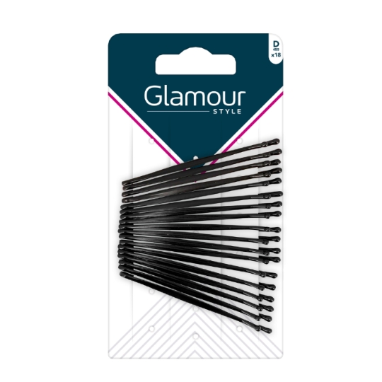 Barrettes à Cheveux Plate Noir GLAMOUR STYLE