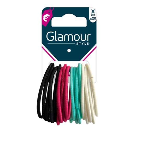 Elastiques à Cheveux Semi-Epais Multicolores GLAMOUR STYLE