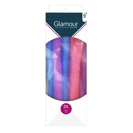 Bigoudis à Cheveux en Mousse Multicolore GLAMOUR STYLE