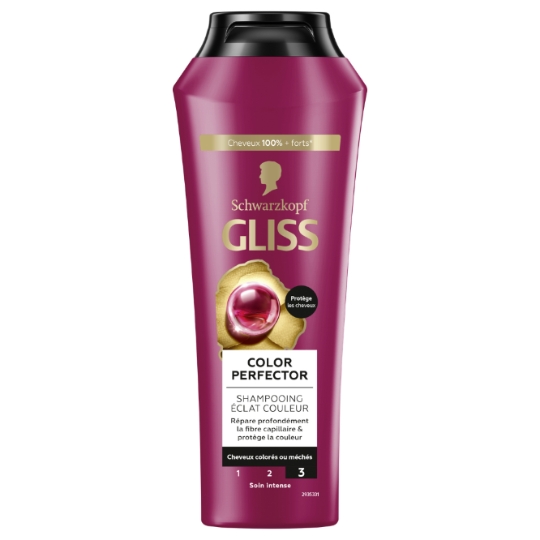 Shampoing Eclat couleur pour Cheveux colorés ou méchés Color Perfector GLISS