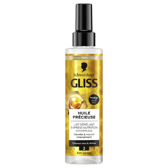 Après-Shampoing Démêlant Nutrition pour Cheveux secs et rêches Huile précieuse Gliss GLISS