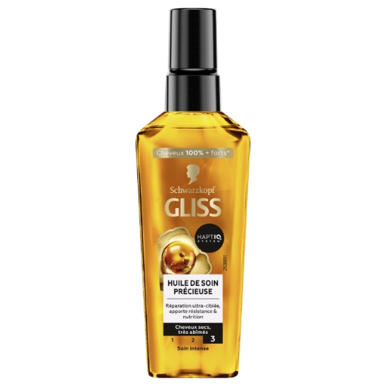 Huile cheveux Nutrition Résistance Cheveux Secs Abîmés Gliss GLISS