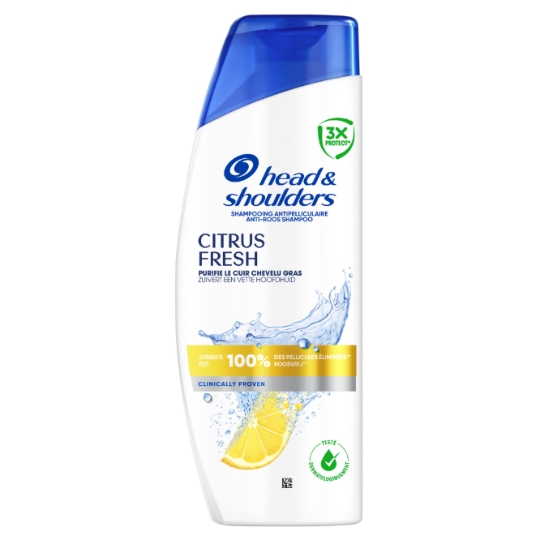 Shampoing Antipelliculaire pour Cuir Chevelu Gras Citron Fraîcheur HEAD & SHOULDERS