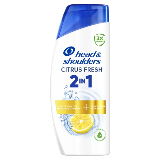 Shampoing Antipelliculaire 2en1 Citron Fraîcheur HEAD & SHOULDERS