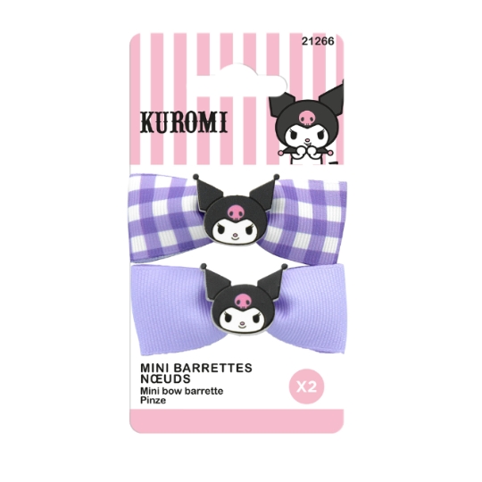 Mini Barrettes Noeuds Kuromi HELLO KITTY
