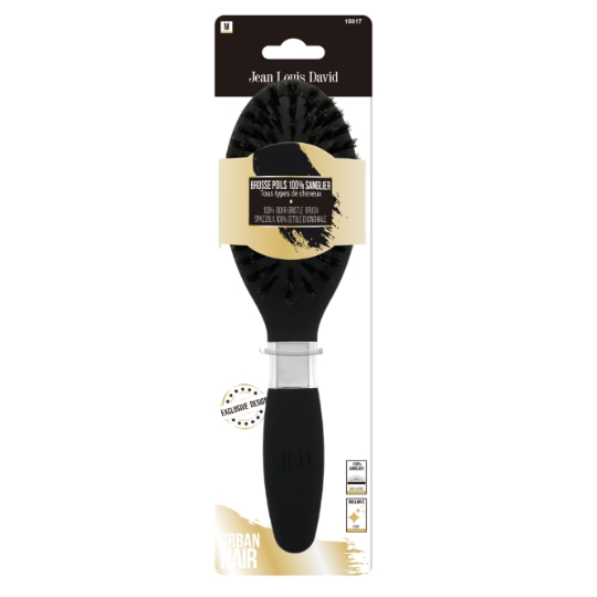 Brosse à Cheveux Poils 100% Sanglier pour Tous Types de Cheveux JEAN LOUIS DAVID