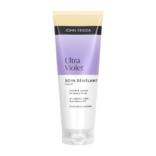Soin Démêlant Ultra Violet pour Cheveux Blonds Hydrate et Regégère JOHN FRIEDA