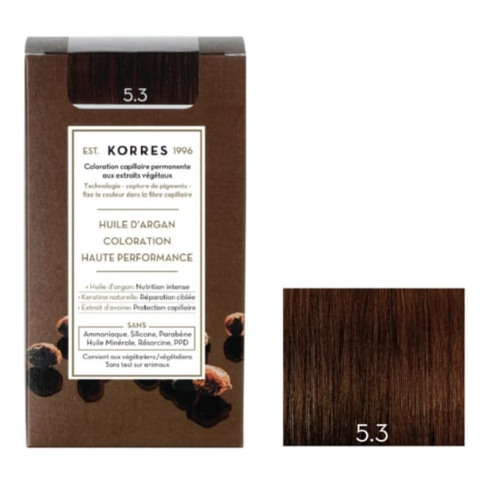 Coloration 5.3 Golden Huile D'Argan Et Kératine KORRES