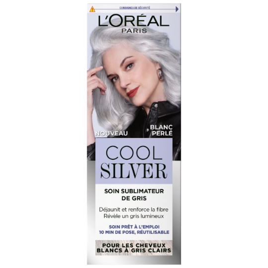 Coloration Capillaire  Cool Silver - Blanc Perlé - Soin Sublimateur de Gris  L'OREAL PARIS