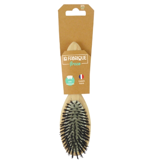 Brosse à Cheveux en Bois Poils de Soie LA FABRIQUE GREEN