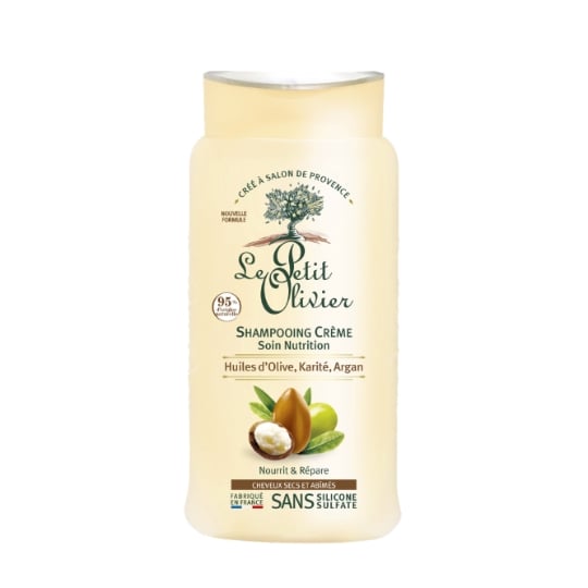 Shampoing Crème Soin Nutrition pour Cheveux secs et abîmés Huiles d'olive Karité Argan LE PETIT OLIVIER