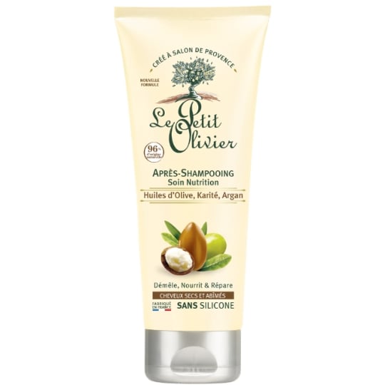 Après-Shampoing Nourrissant pour Cheveux secs Huile d'olive Karité et Argan LE PETIT OLIVIER