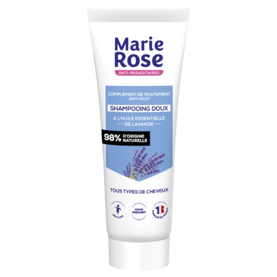 Shampoing Doux Anti-poux et Lentes Tous Types de Cheveux à l'Essentielle de Lavande MARIE ROSE
