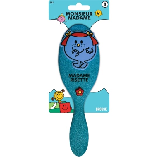 Brosse À Cheveux Ovale Bleu Pailleté Madame Risette MONSIEUR MADAME