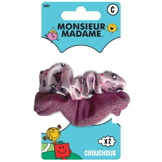 Chouchou à Cheveux Imprimés Pailletés MONSIEUR MADAME
