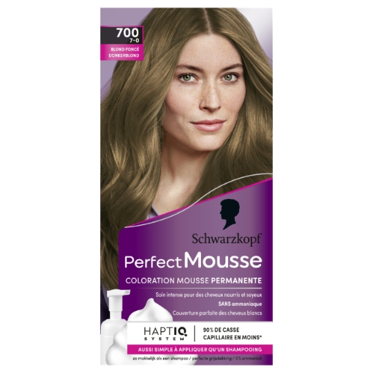 Coloration Permanente 700 Blond Foncé Sans Ammoniaque Mousse Perfect Mousse SCHWARZKOPF