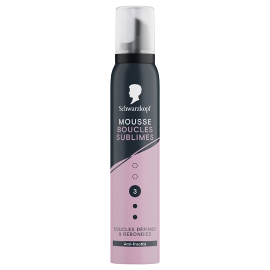 Mousse Cheveux Boucles Sublimes Définies et Rebondies Anti-frisottis SCHWARZKOPF