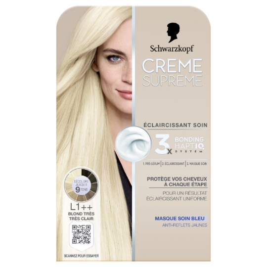 Coloration L1++ Blond Très Clair Triple Soin Crème Supreme SCHWARZKOPF