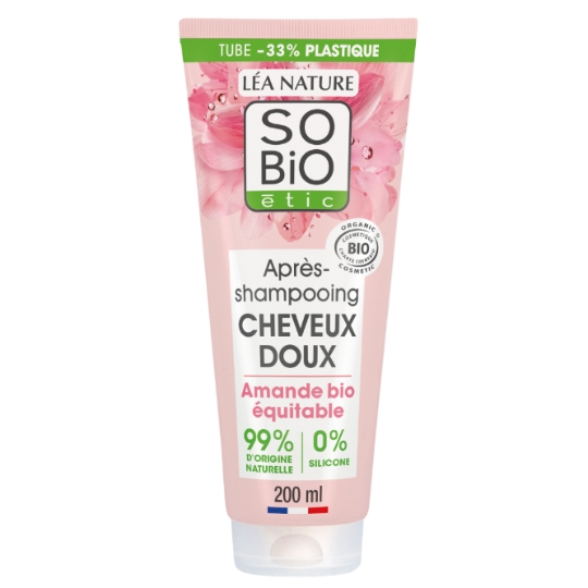 Après-Shampoing Hydratant Démêlant pour Tous types de cheveux Lait d'amande Bio SO'BIO ETIC