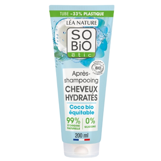 Après-Shampoing Hydratant pour Tous types de cheveux Huile de coco bio SO'BIO ETIC