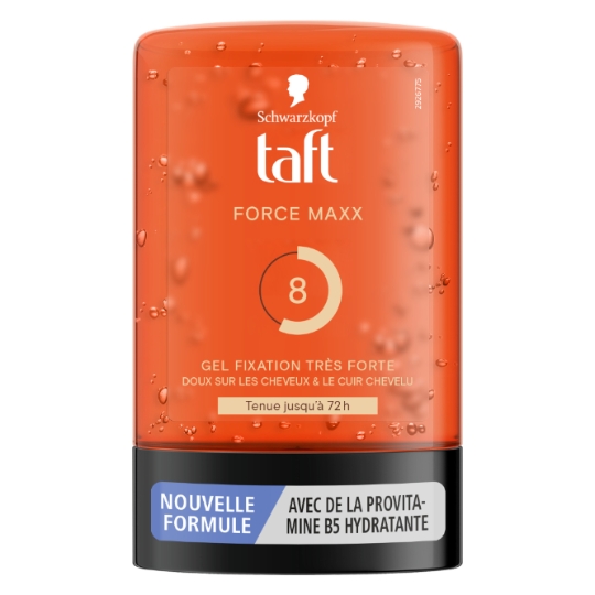 Gel coiffant Force Maxx Fixation Très Forte Tenue 72H Taft TAFT