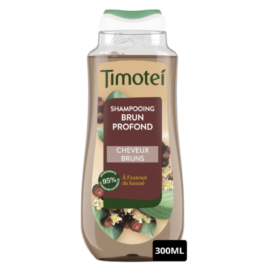 Shampoing Pour Cheveux bruns Extrait de henné et Huile de coco TIMOTEI