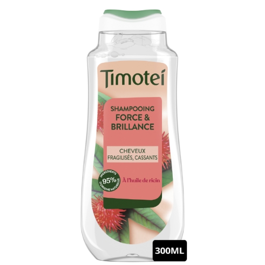 Shampoing Force Et Brillance pour Cheveux fragiles et cassants Huile de coco TIMOTEI