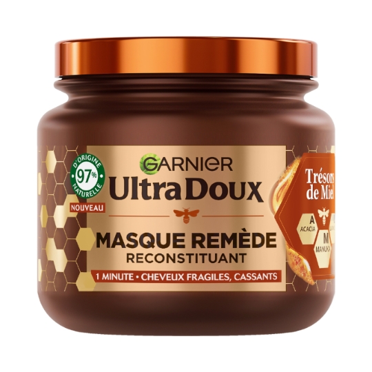 Masque Remède Reconstituant Cheveux Fragiles Trésors de Miel ULTRA DOUX