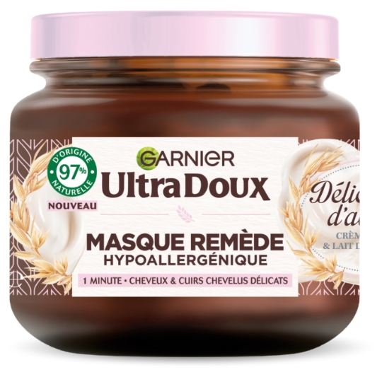 Masque Hypoallergénique Cheveux Délicats Crème De Riz Lait D'Avoine ULTRA DOUX