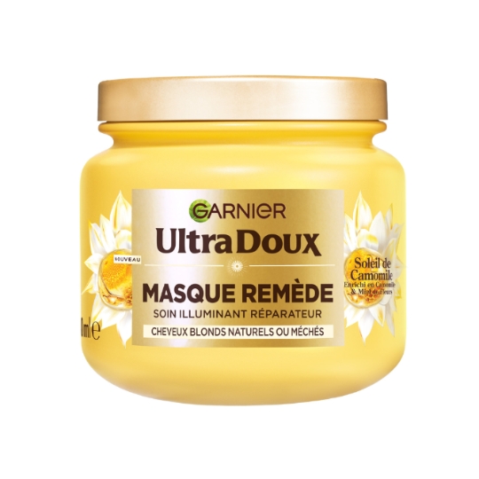 Masque Illuminant Réparateur Cheveux Blonds Naturels Ou Méchés Camomille Miel De Fleurs ULTRA DOUX