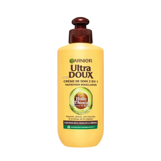 Crème Nutrition Cheveux Très Secs Avocat Karité Sans Rinçage ULTRA DOUX