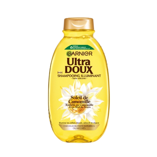 Shampoing Illuminant pour Cheveux blonds Camomille & miel de fleurs ULTRA DOUX