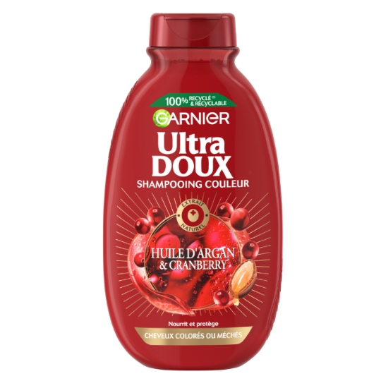 Shampoing Couleur pour Cheveux colorés Huile d'argan & Cranberry ULTRA DOUX