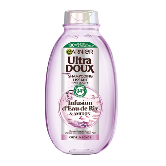 Shampoing Lissant pour Cheveux longs Eaux de riz et Amidon ULTRA DOUX