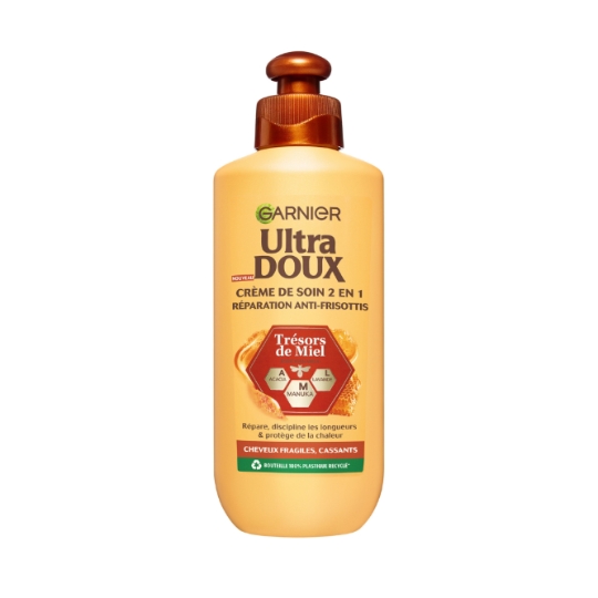 Crème de Soin 2en1 Réparation Anti-Frisottis pour Cheveux Fragiles et Cassants ULTRA DOUX