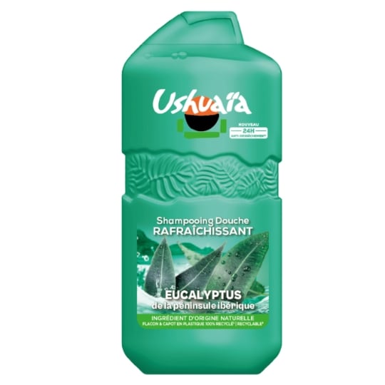 Gel douche Rafraîchissant Hydratant Eucalyptus 24H Anti-dessèchement Ingrédient D'origine Naturelle Flacon Recyclé USHUAIA