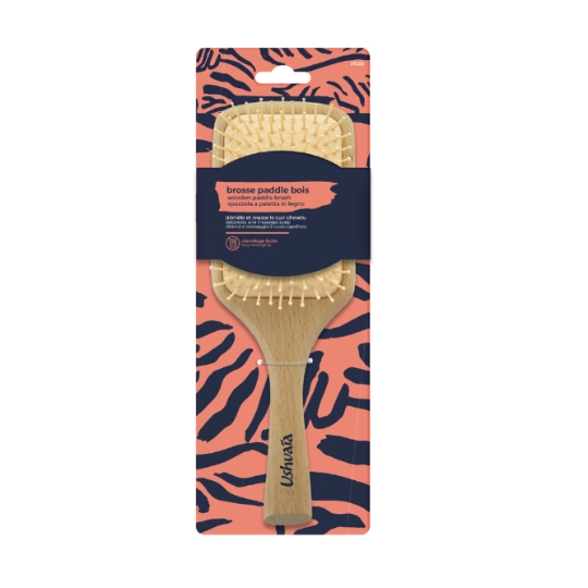 Brosse à Cheveux Paddle Bois Démêle et Masse USHUAIA