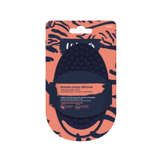 Brosse Corps Silicone Nettoie en Douceur les Peaux Sensibles USHUAIA