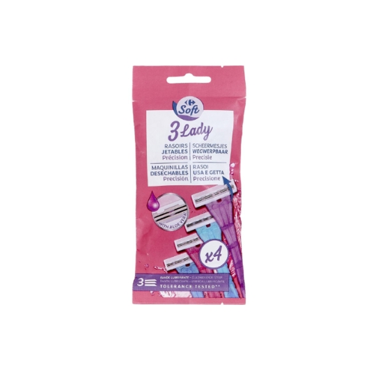 Rasoirs Jetables 3 Lames Pour Femme Miss Precision Huile d'Argan CARREFOUR