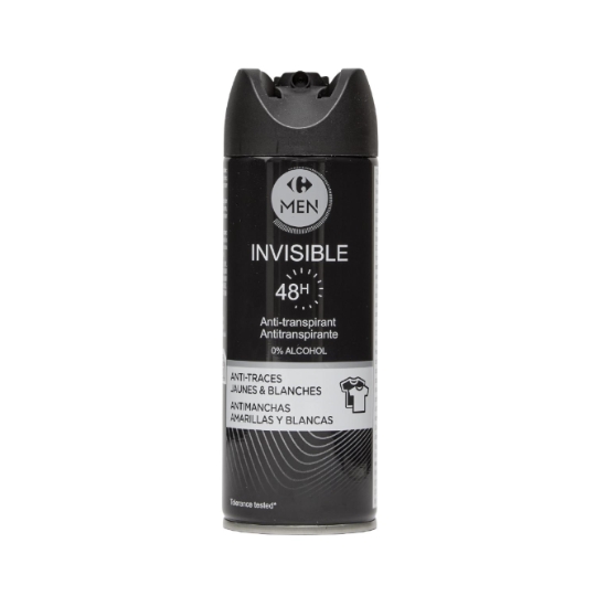 Déodorant anti-transpirant 48h, anti-traces jaunes et blanches et sans alcool CARREFOUR
