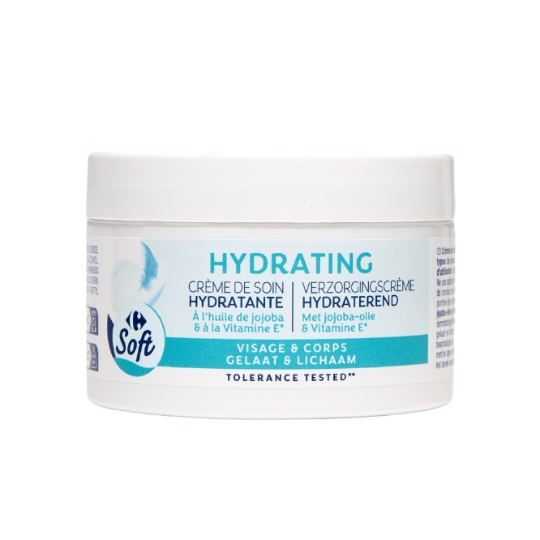 Crème de soin hydratante, à l'huile de jojoba et à la vitamine E Carrefour