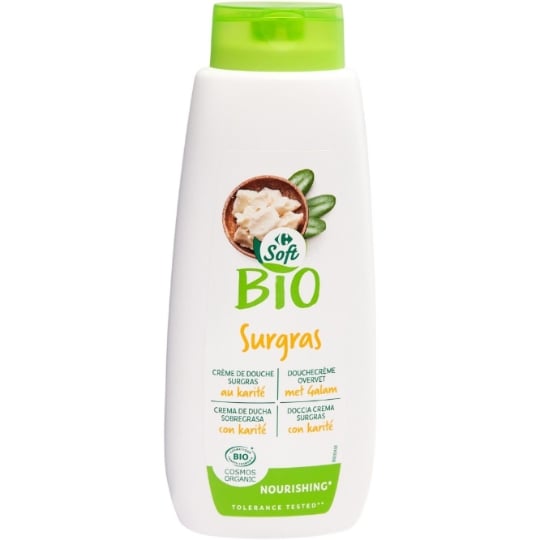 Crème douche Surgras Karité Bio CARREFOUR SOFT
