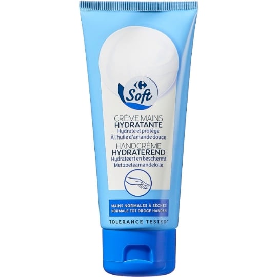 Crème main Hydratante Huile Amande Douce CARREFOUR SOFT