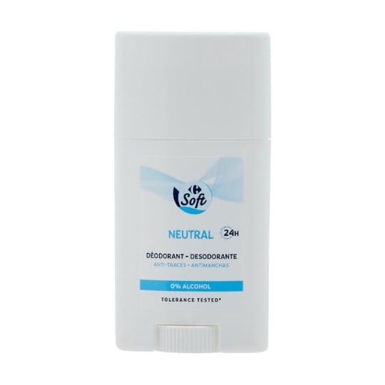 Déodorant stick 24h Anti-traces CARREFOUR SOFT