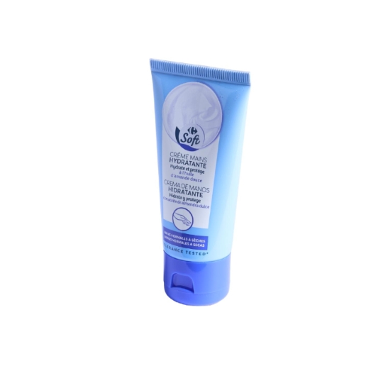 Crème mains hydratante hydratante, à l'huile d'amande douce et tolérance testée CARREFOUR SOFT