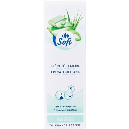 Crème Dépilatoire Maillot Aisselles Aloe Vera Karité CARREFOUR SOFT