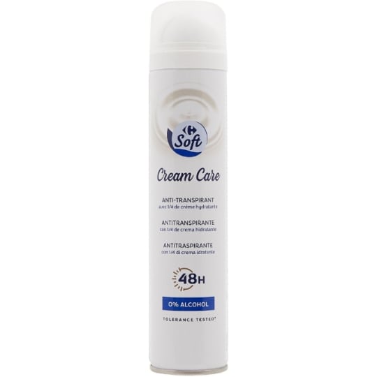 Déodorant spray Anti-transpirant 48h Cream Care CARREFOUR SOFT