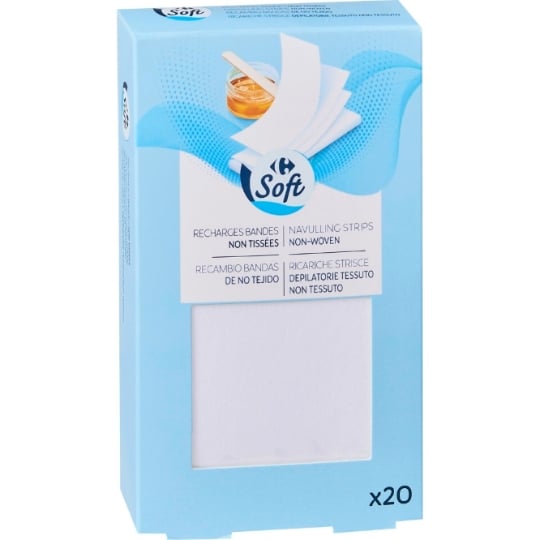 Bandes de cire Froide Corps et Visage Tous Types de Peaux CARREFOUR SOFT